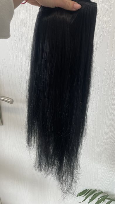 Естествена коса 100%, цвят черен