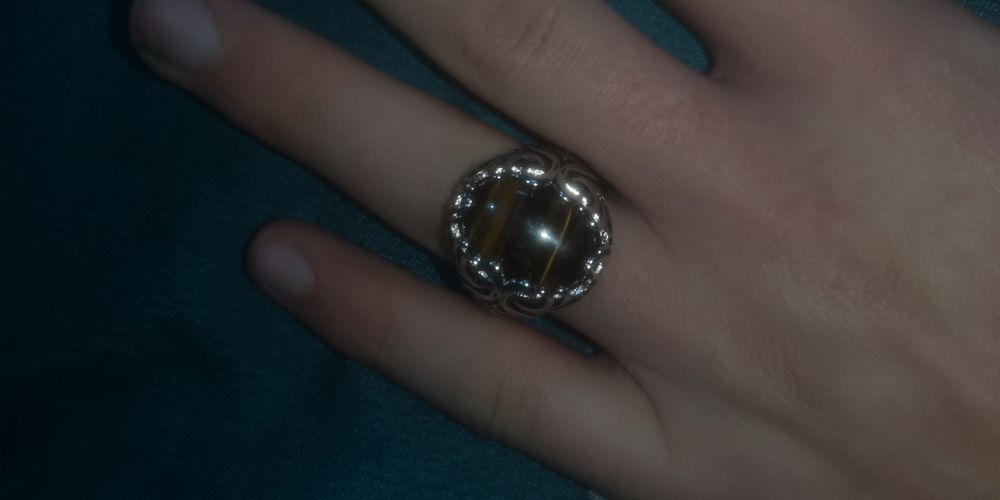 Inel din argint s925 cu piatră prețioasă ochiul tigrului