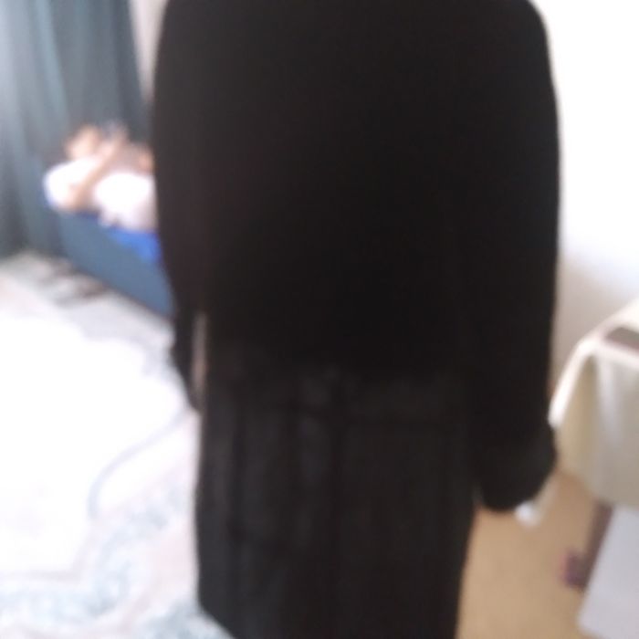 Норковая шуба чёрный бриллиант