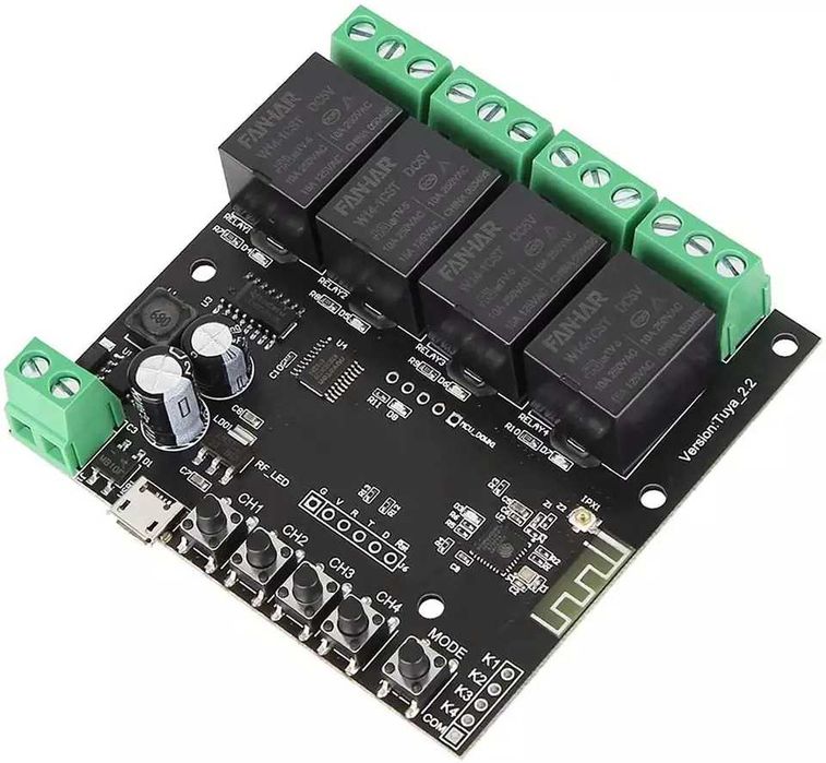 4 канално WiFi реле, прекъсвач DC 5-32V App Tuya, Smartlife