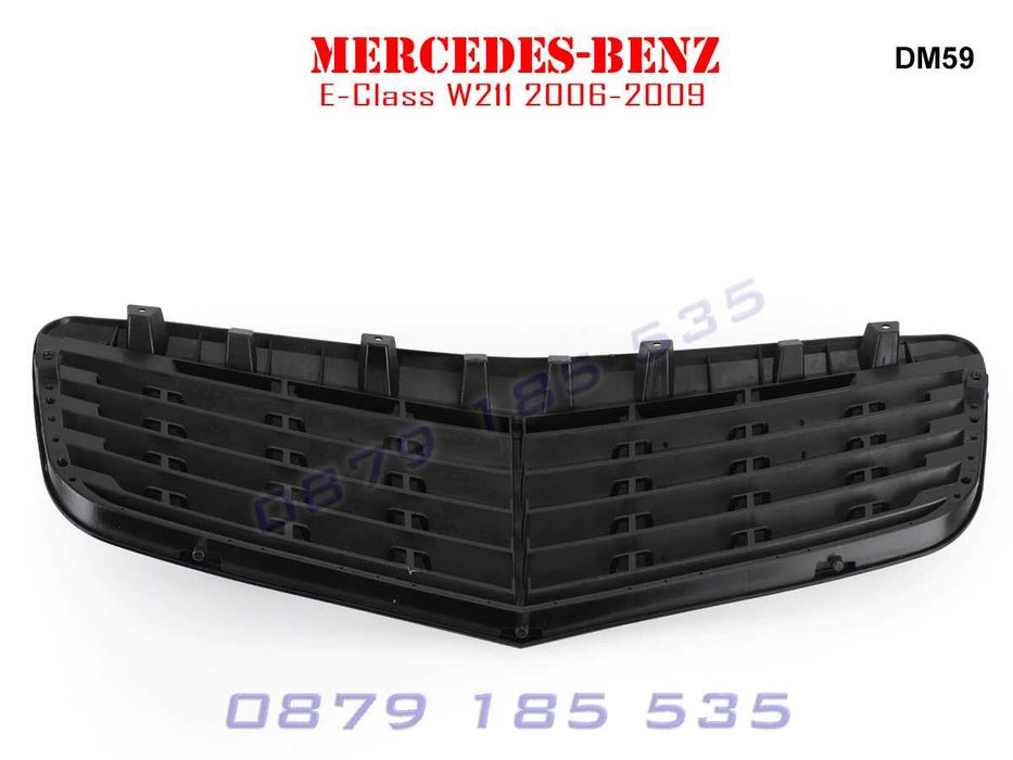 Предна черна решетка AMG Mercedes E W211 06-09г тунинг мерцедес е клас