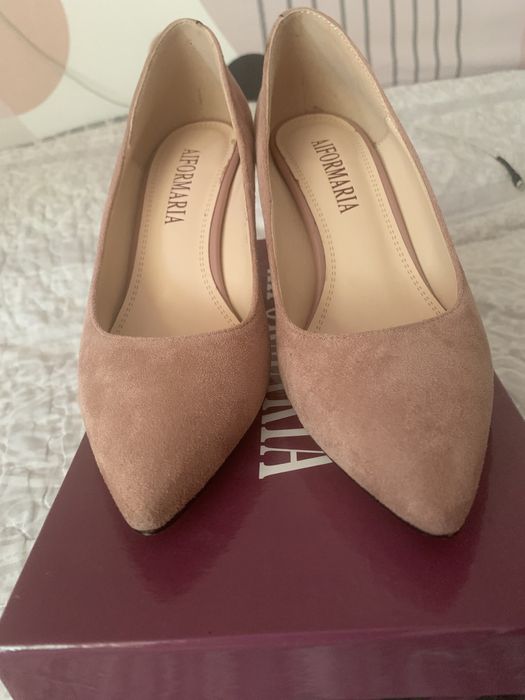 Туфли пудра замша 36 размер