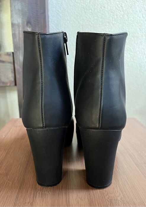 Botine New Look,mar 38,piele ecologica negru mat