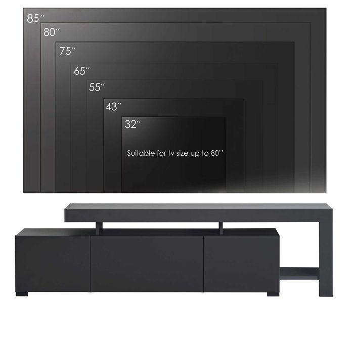 Comoda Deck Stand, 192x37x53, Antracit