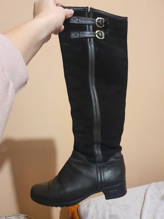 Ботуши на Visini от естествена кожа и велур