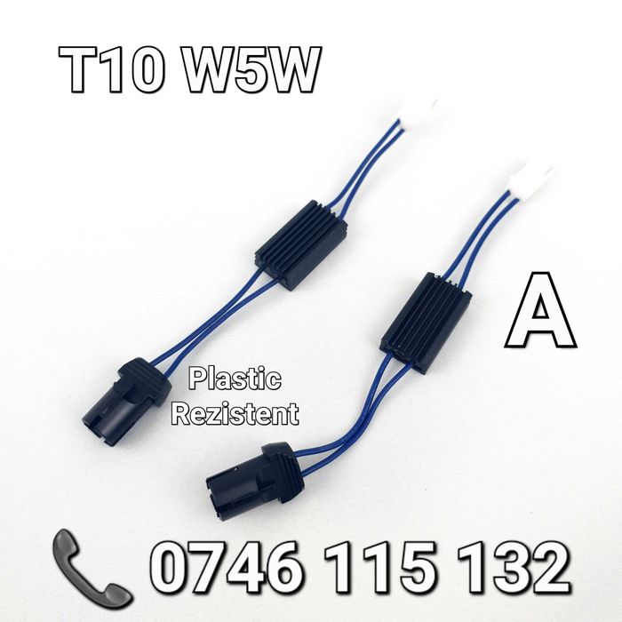 Set-Anulator Eroare Bec Ars-CANBUS-LED-T10 H1 H3 H7 H8 H9 H11-Aluminiu