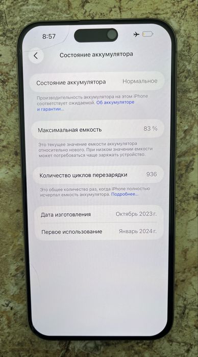 Iphone 15Pro Max 256Gb 83%