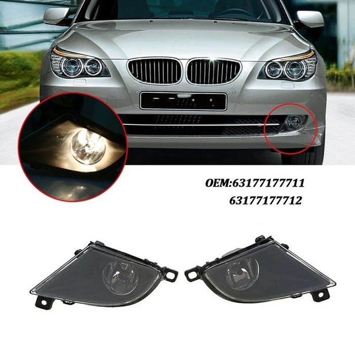 НОВ Халоген BMW E60 Е61 Facelift Ляв Десен капак броня бмв сериа 5