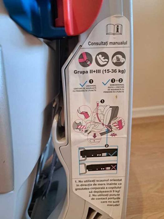 Scaun auto U-Grow UGHCS-06 ISOFIX 0-36 kg gri/negru + manual