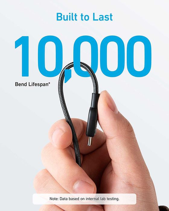 Anker 310 USB-C към USB-C кабел,3м,черен цвят