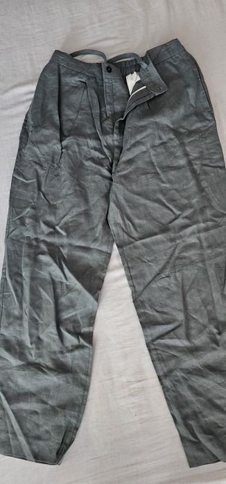 Pantaloni Zara din in – bărbați