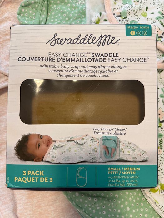 Set 3 paturi de infasat bebelusi SwaddleMe Easy Change, 0-3 luni