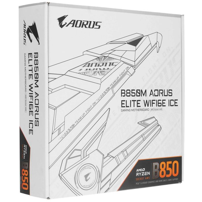 -Материнская плата MB Gigabyte AMD AM5 B850M AORUS ELITE WF6E ICE DDR5
