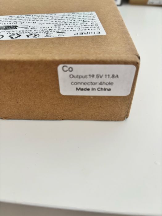 Încărcător de laptop CLEVO Gaming de 230W, cu tensiune de 19,5V