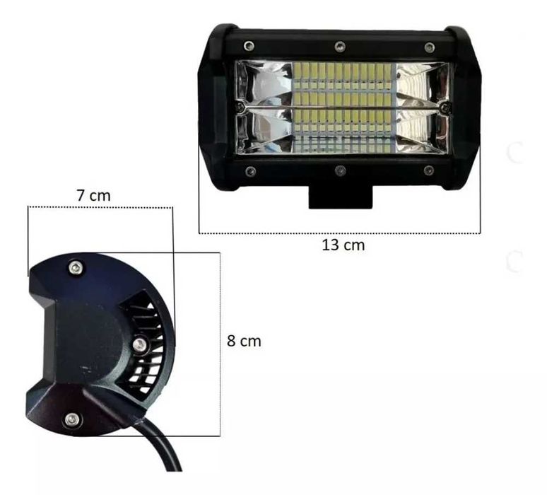 Универсален 72W LED бар/халоген с алуминиев корпус.