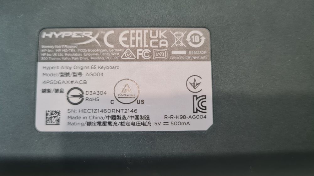 Клавиатура HyperX Alloy Origins 65