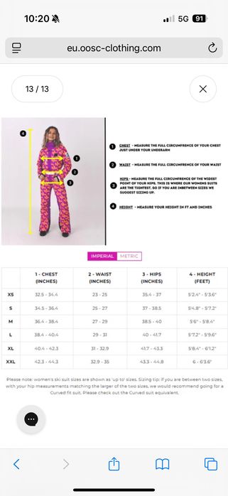 Дамски ски екип OOSC