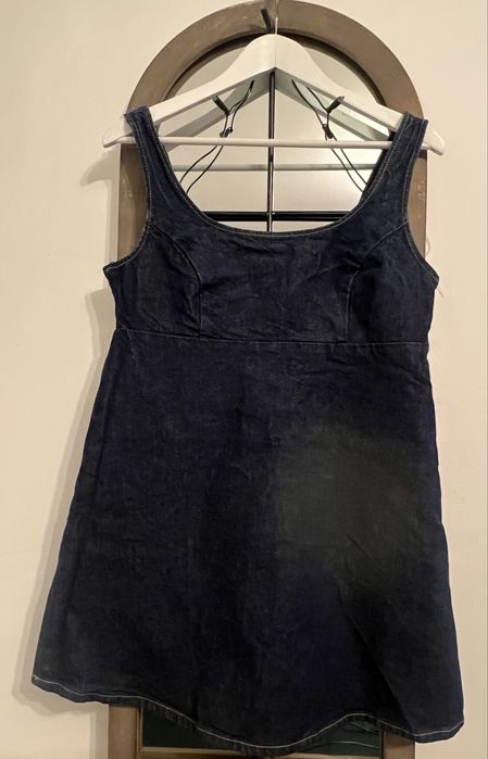 Rochie de blugi, lejera, cu bretele si fermoar in lateral, de la Divided, marimea M