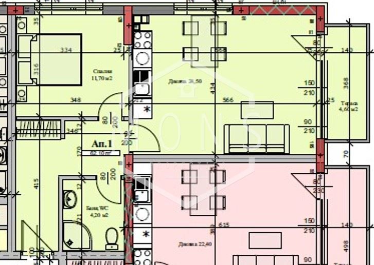 2-стаен в Велико Търново-Картала площ 69 цена 94900