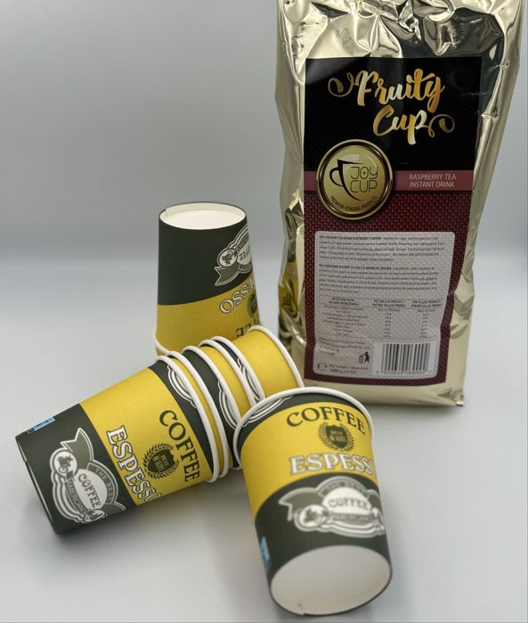 Oferta Ceai zmeura plus pahare 50buc 8oz