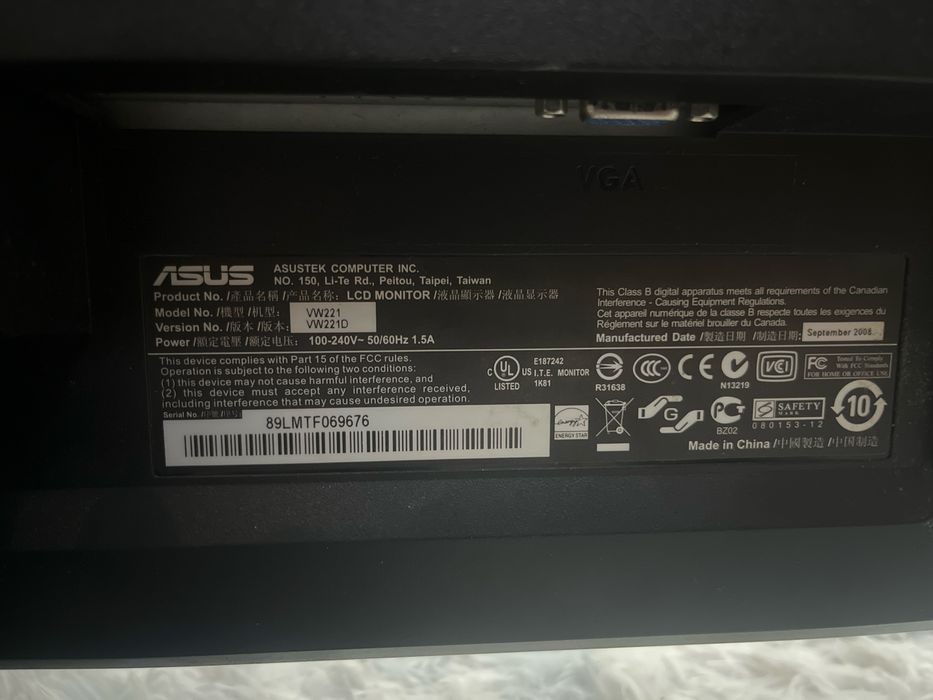 Монитор Asus 60 гц