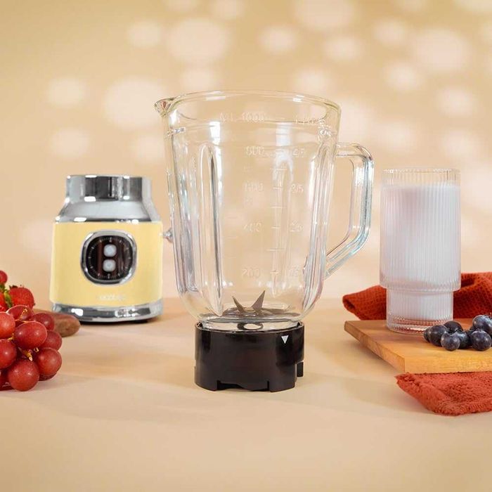 Блендер Cecotec Yellow RetroTwist 800 W, стъклена купа 1л