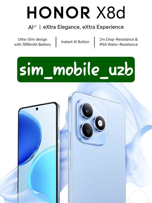 Honor X8d  2026 New Super Skidka+Garantiya+Dastavk