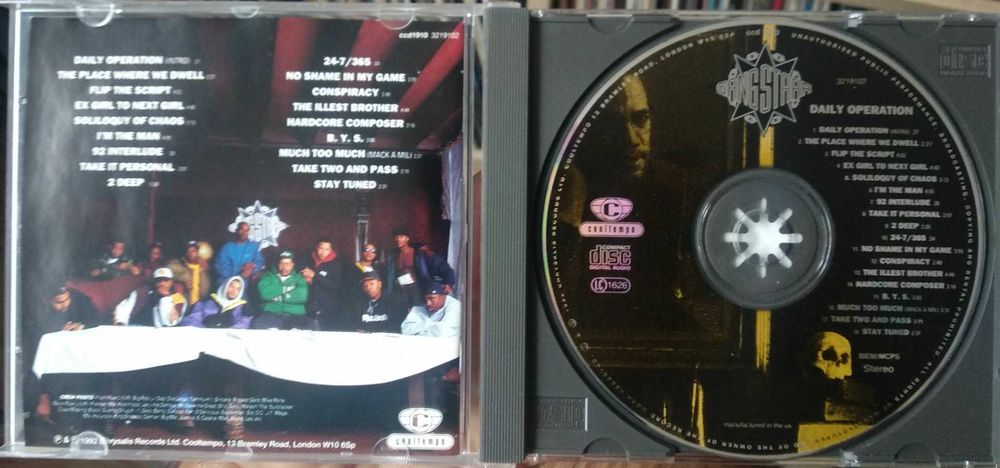 Оригинални компактдискове на Cypress Hill и Gang Starr (рап, хип-хоп)