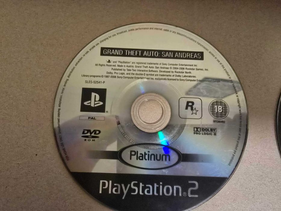 Playstation 2 игри GTA San Andreas и Tomb Raider Anniversary