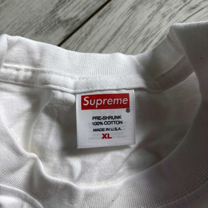 Supreme x BAPE бяла тениска с BAPE Camo Box Logo нова размер XL