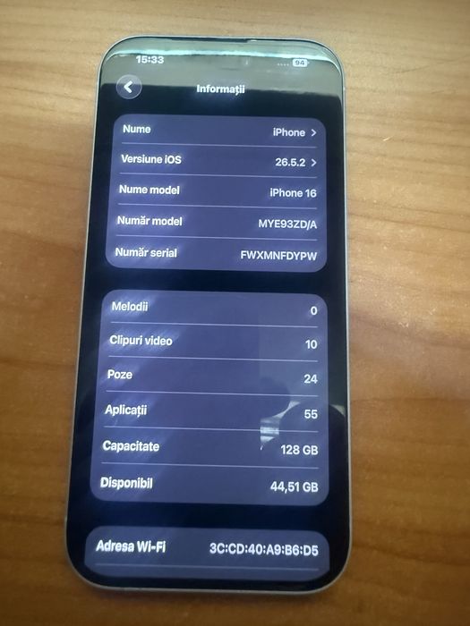 Iphone 16 fara urme de uzura