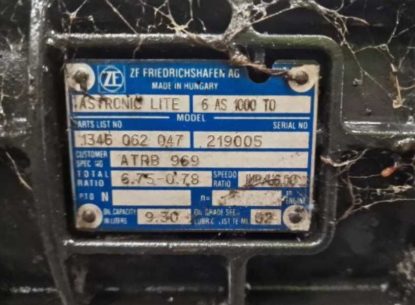 Cutie de viteze ZF 6AS1000TO DAF - Piese de motor DAF