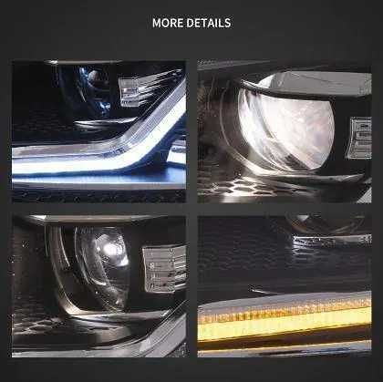 Тунинг led фарове за VW GOLF 7 от 2014-2018 черни - Red line