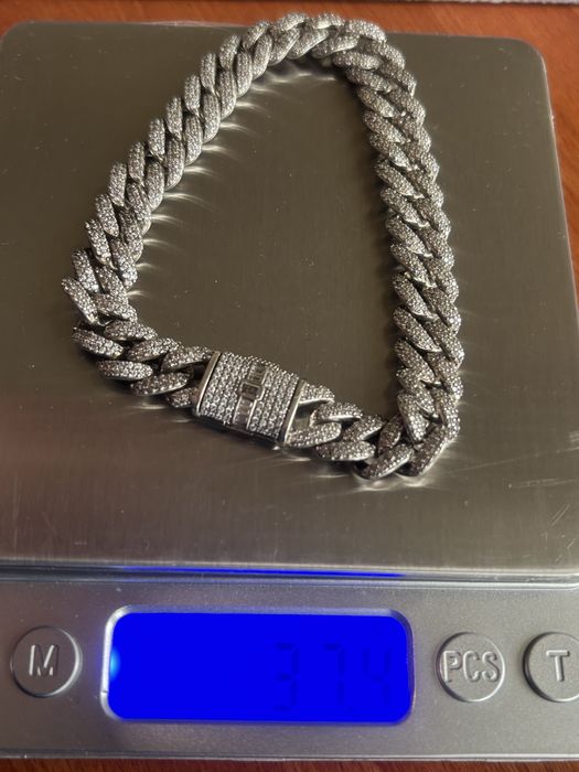 Сребърна гривна Монако с камъчета 37.4гр 925