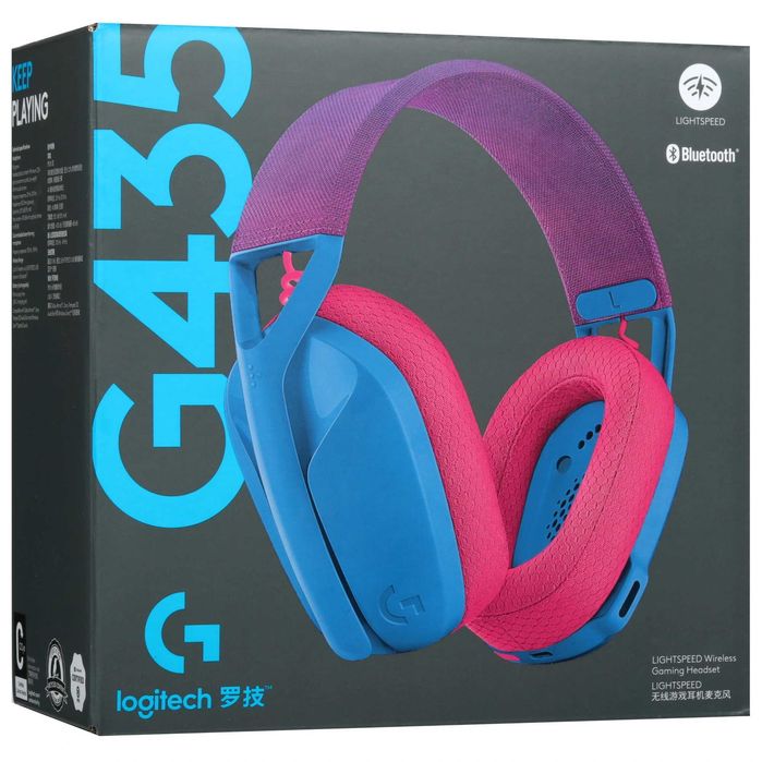 \ Наушники Logitech G435 LIGHTSPEED Wireless Blue & Raspberry