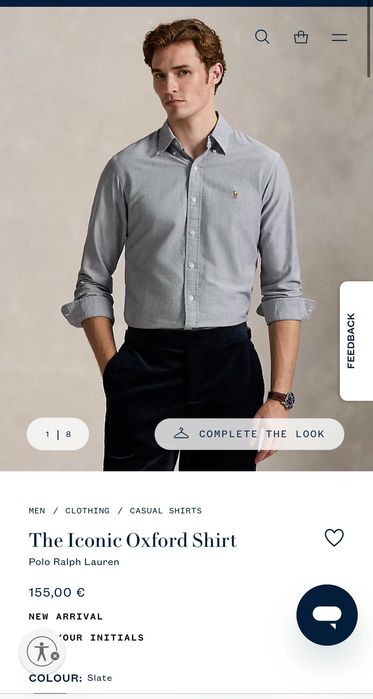 Мъжка риза с дълъг ръкав : POLO By RALPH LAUREN L