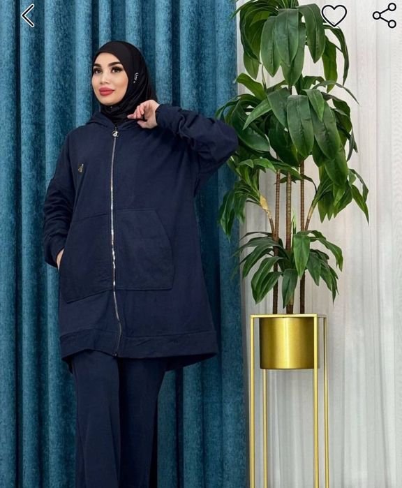 Двойка Начес синый трендвый цвет .приятный мягкий