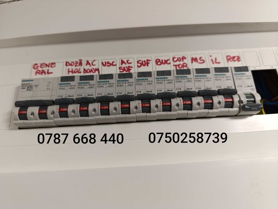 Electrician autorizat Instalații electrice tablouri prize