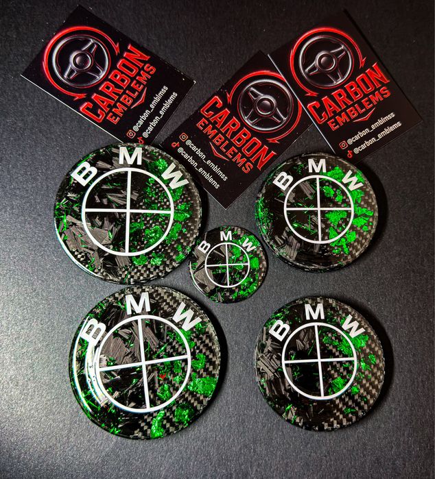 Персонализирани емблеми 82мм,78мм,74мм и 45мм BMW (carbon)