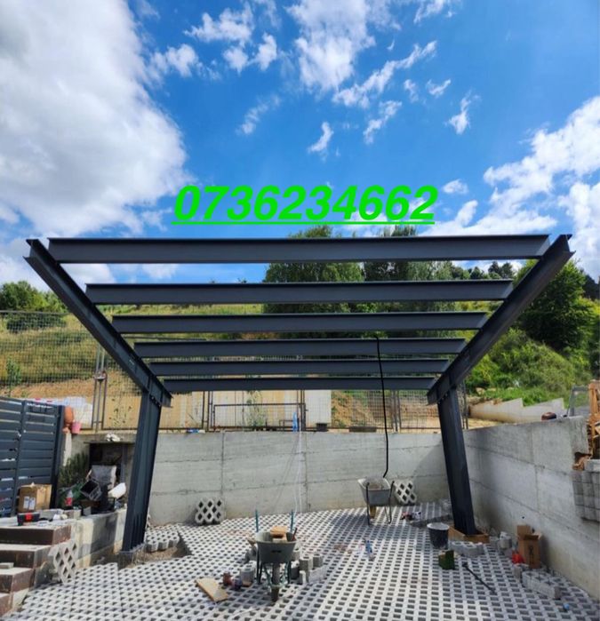 Carport premium pe structura metalica