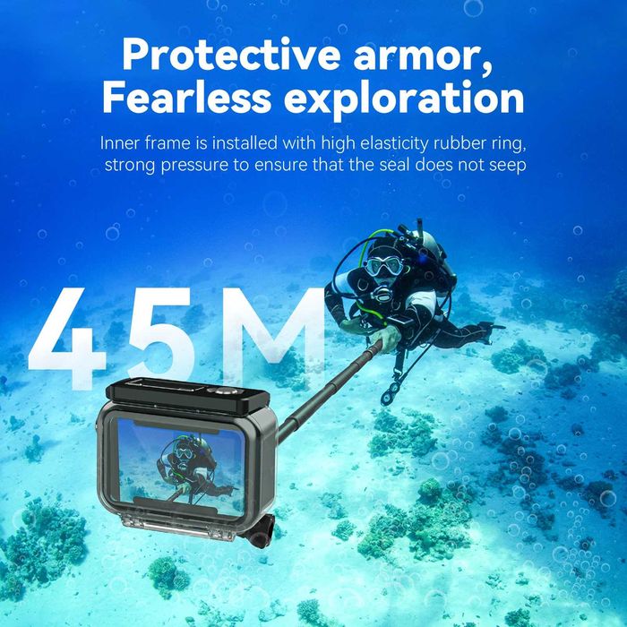 Carcasa subacvatica waterproof 45m camera DJI OSMO Action 3 4 5 Pro