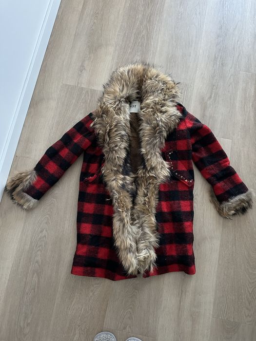 Palton cu blana naturala de vulpe