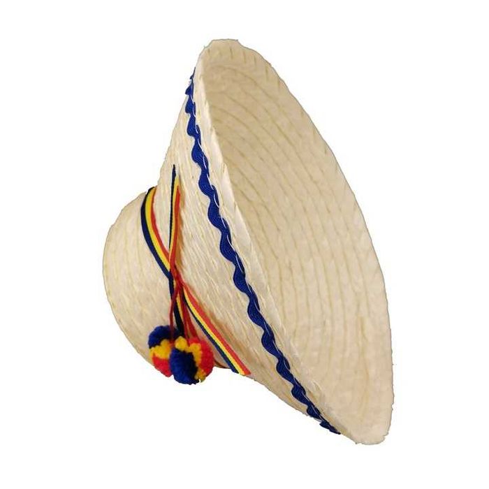 Pălărie,clop mare din paie,albastru sau rosu,oșan(maramureșeană),nouă