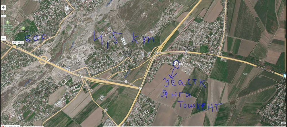 Юқори чирчиқ тумани, Янги тшкентда 6 сутик учаска бурчак жой 20*30