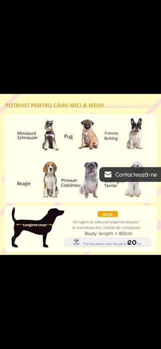 Cusca caine talie medie