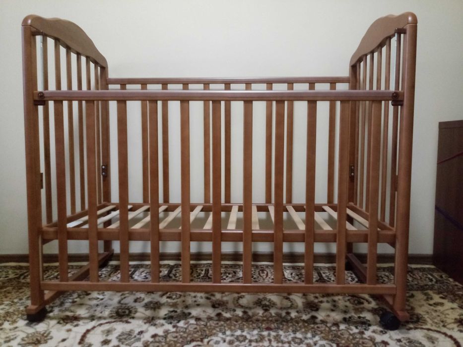 Детская Кровать-манеж(качалка) + Матрас