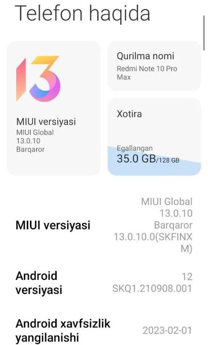 Redmi not 10 pro max