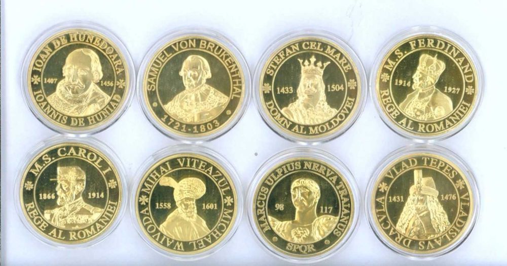 Set Medalii Carol I Cuza Horea Vlad Tepes Traian Decebal Stefan Mare