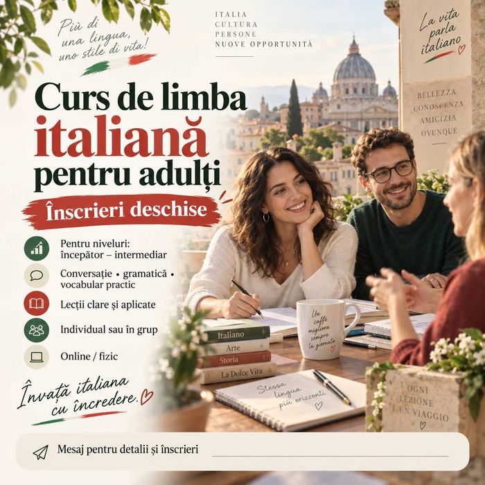 Curs limba Italiana pentru adulti