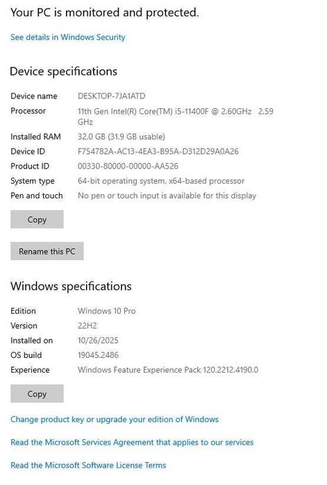 Unitate Gaming i5 11400F - GTX 1650 - 32GB DDR4 - 1TB SSD